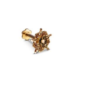 Delicate 21k Gold Floret Nose Pin