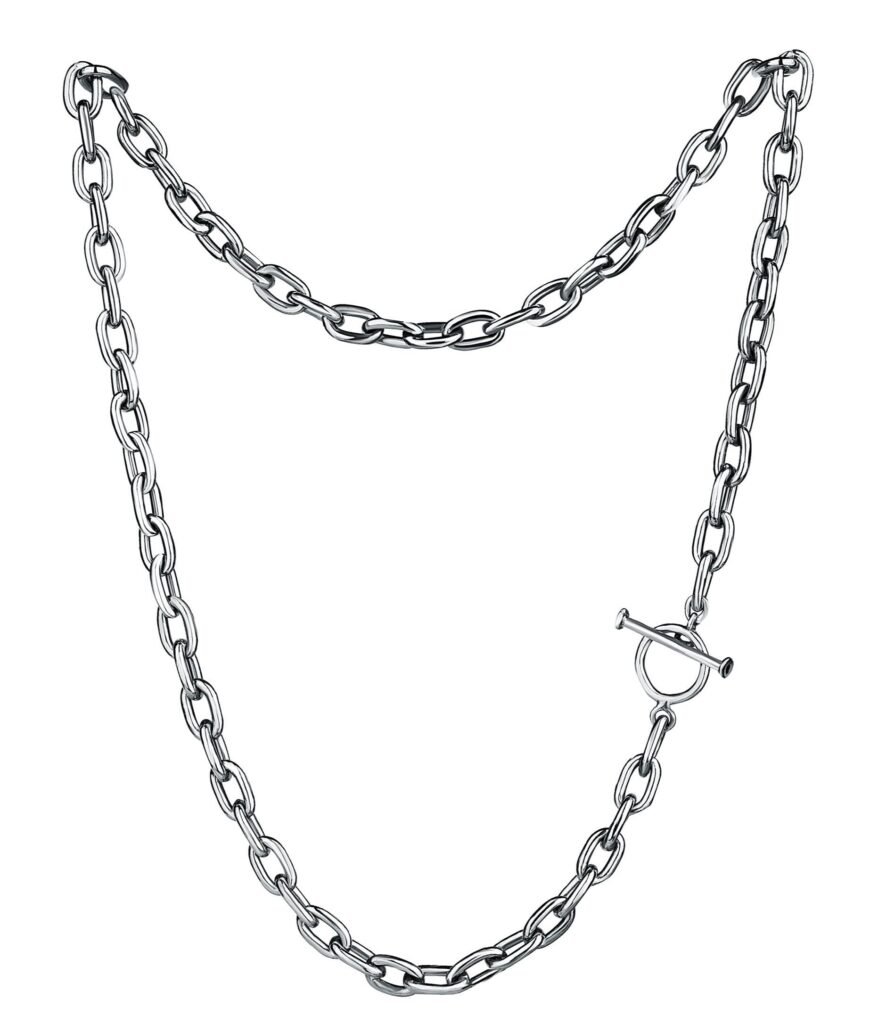 The Signature Link — Handmade Sterling Silver Chain Necklace, Toggle Clasp