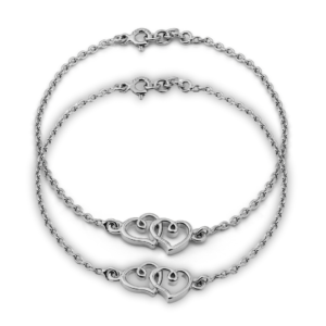 Love Cherished — Heartbeat Friendship Bracelet in Sterling Silver