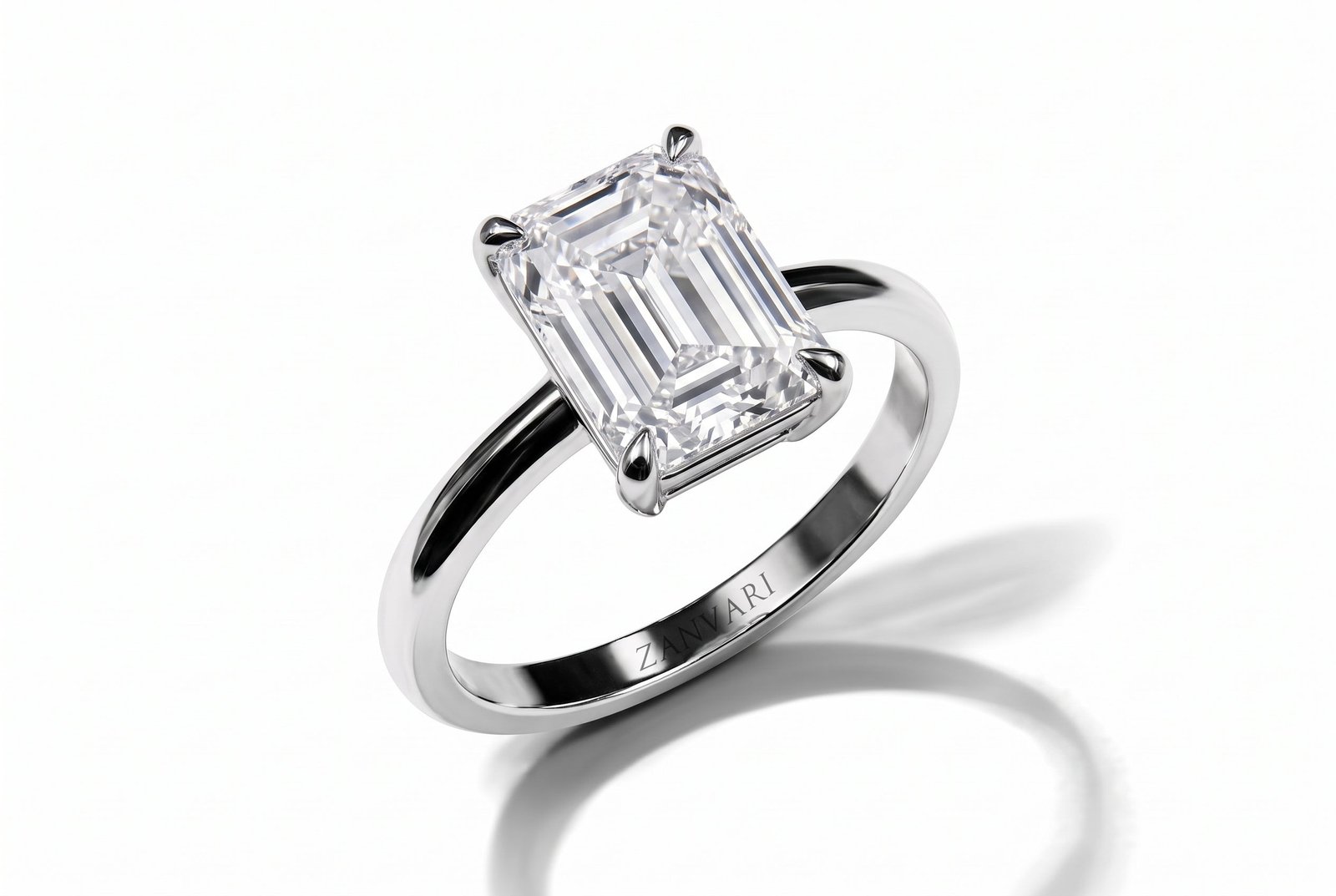 The Chic Frame — 1ct Lab-Grown Emerald Cut Diamond Ring