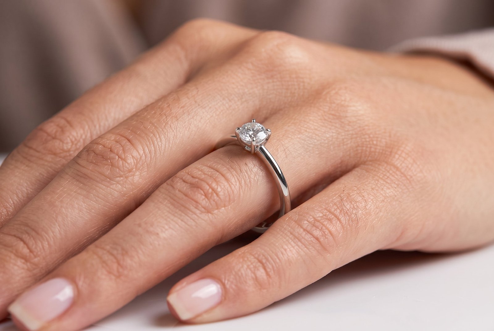 Pure Clarity — 0.5ct Lab-Grown Round Diamond Solitaire Ring - Image 2