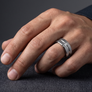 Built to Endure — Men's Natural Diamond Ring in Sterling Silver
