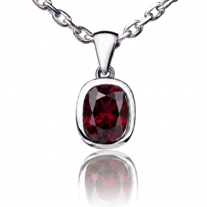 Pomegranate Hue — Natural Garnet Necklace in Sterling Silver
