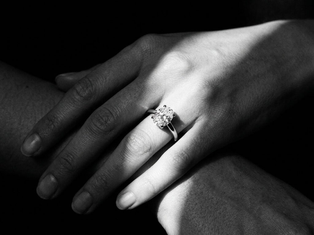 Truly Mine — 3ct Oval Cut Moissanite Solitaire Ring in Sterling Silver