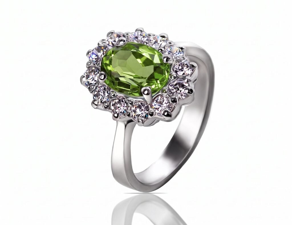 The Gem of the Sun — Natural Peridot Ring in Sterling Silver