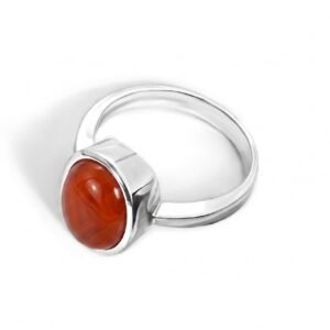 The Dignity of Aqeeq — Men's 5–8ct Natural Yemeni Aqeeq Ring in Sterling Silver