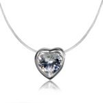 Loveglow Pendant — Heart Cut Stone Necklace in Sterling Silver