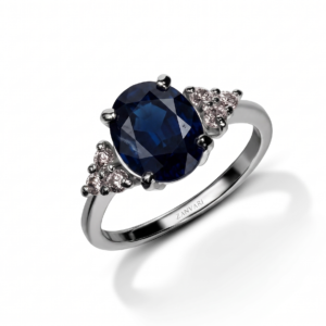 Azure Whisper — 1-2ct Natural Sapphire Ring in Sterling Silver