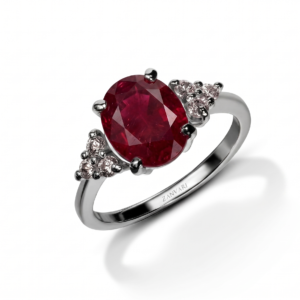 Pulse Whisper — 1-2ct Natural Ruby Ring in Sterling Silver