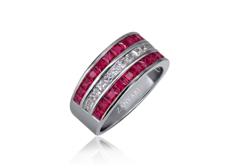 The Beauty of Dusk — Ruby Cufflinks in Sterling Silver The Beauty of Dusk — Ruby Cufflinks in Sterling Silver