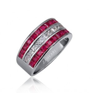 The Beauty of Dusk — Ruby Cufflinks in Sterling Silver