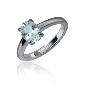 Ocean Dreams — 1–2ct Natural Aquamarine Ring in Sterling Silver
