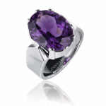Bold Amethyst Crown — Men’s 6–8ct Natural Amethyst Ring in Sterling Silver