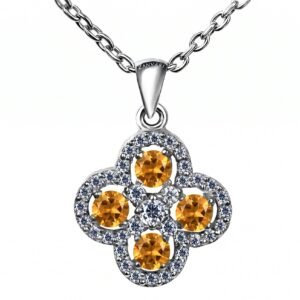 Honey Drops — Lab-Created Citrine Necklace