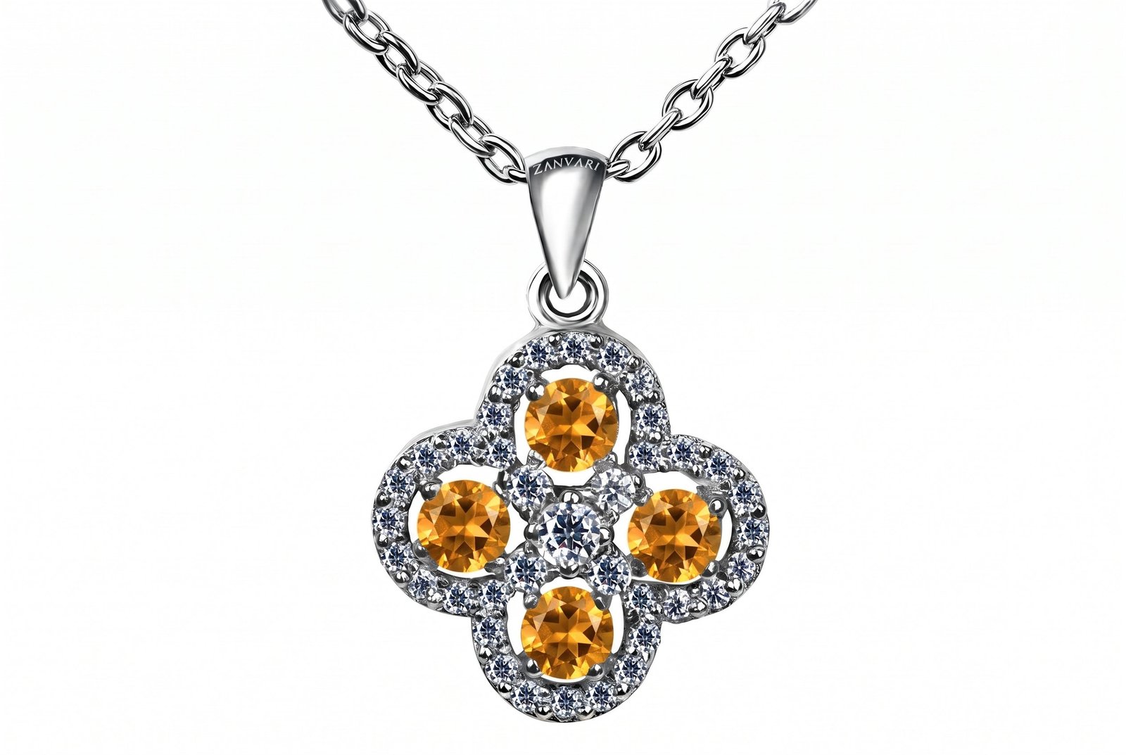 Honey Drops — Lab-Created Citrine Necklace