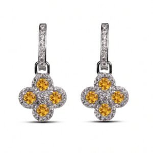 Honey Drops — Lab-Created Citrine Earrings