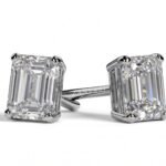Eco Wonder — D/VVS1 GRA Graded Emerald Cut Moissanite Studs Eco Wonder — D/VVS1 GRA Graded Emerald Cut Moissanite Studs
