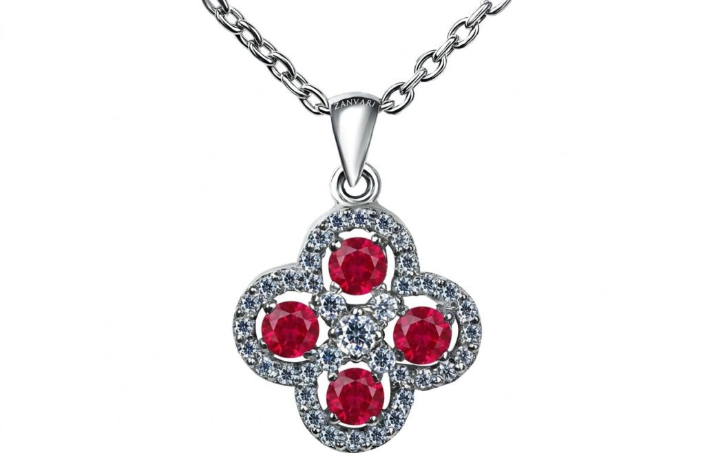 Ember Drops — Lab-Created Ruby Necklace Ember Drops — Lab-Created Ruby Necklace