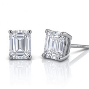 The Purely Petite Studs — 1ct Lab-Grown Emerald Cut Diamond Studs