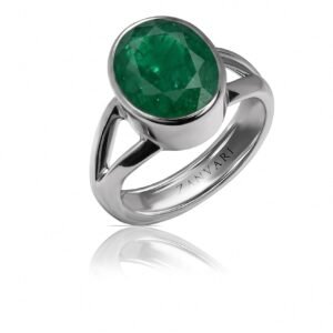 Emerald Vanguard — Men's Natural Emerald (Zamurrad) Bezel Ring in Sterling Silver