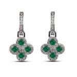Forest Drops — Lab-Created Emerald Earrings in Sterling Silver