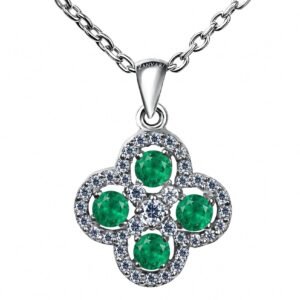 Forest Drops — Lab-Created Emerald Necklace