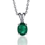 Garden Royalty — 1.89-2.75ct Natural Emerald Necklace in Sterling Silver
