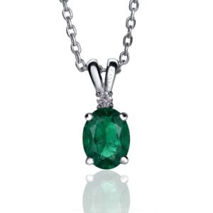 Garden Royalty — 1.89-2.75ct Natural Emerald Necklace in Sterling Silver