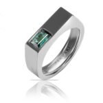 A Stone Of Mistaken Identity — Men’s Green Tourmaline Signet Ring in Sterling Silver A Stone Of Mistaken Identity — Men’s Green Tourmaline Signet Ring in Sterling Silver