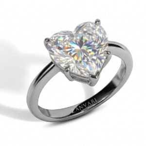 The Heart Stone of Moissanite Ring — 1–2ct D/VVS1 GRA Graded Heart Cut
