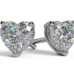 The Heart Stone of Moissanite Studs — 1-2ct D/VVS1 GRA Graded Heart Cut The Heart Stone of Moissanite Studs — 1-2ct D/VVS1 GRA Graded Heart Cut