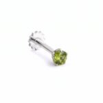 The Tiniest Touch Of Lime — Natural Peridot (Zabarjad) Nose Pin in Sterling Silver The Tiniest Touch Of Lime — Natural Peridot (Zabarjad) Nose Pin in Sterling Silver