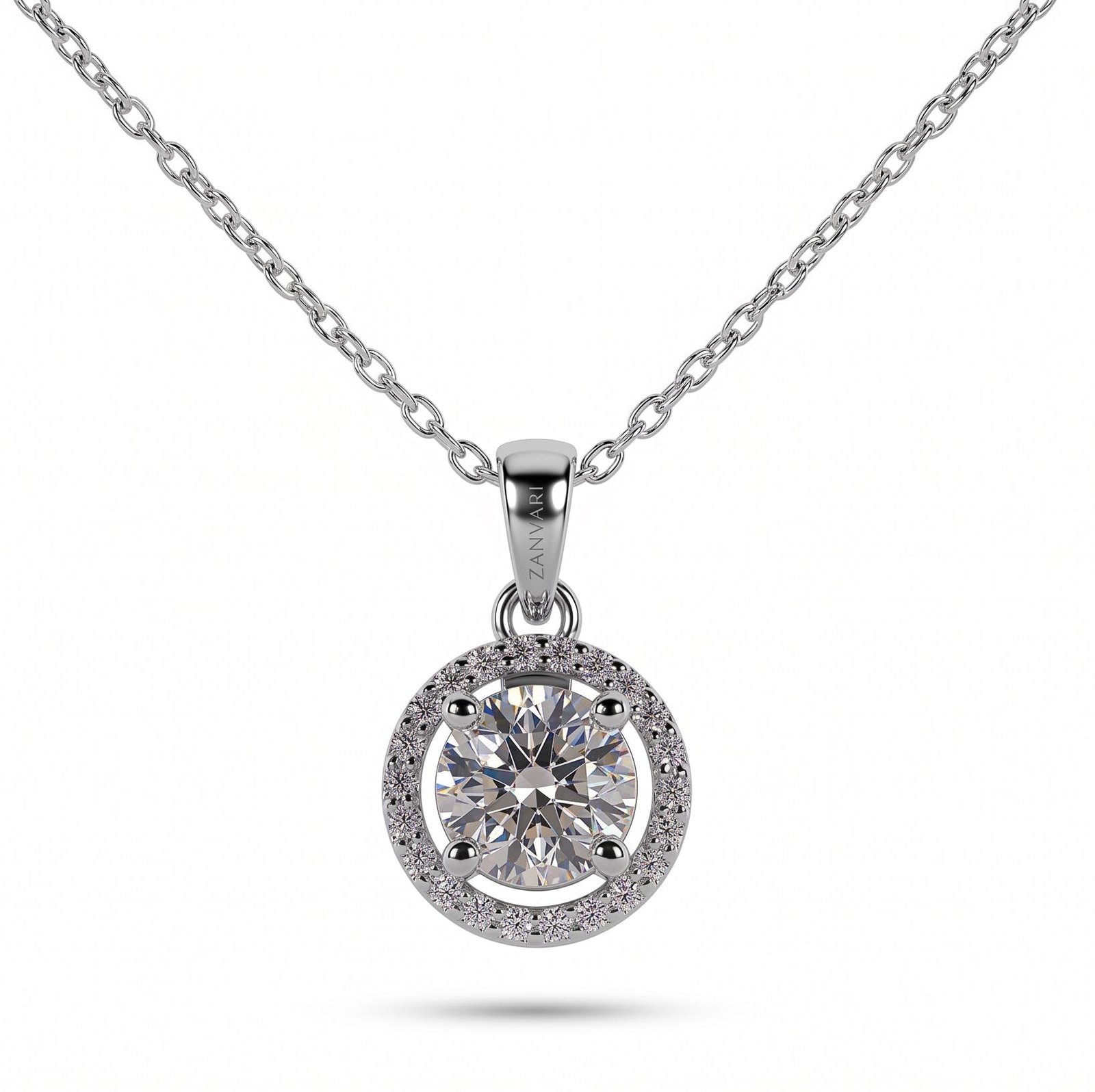 Moonglow Majestic — 1ct GRA Certified Moissanite Necklace in Sterling Silver