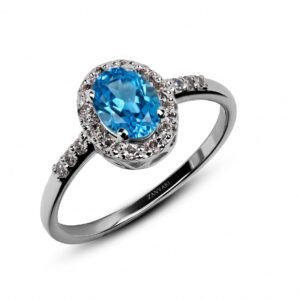 Topaz Stone of Nature — 1–1.5ct Natural Blue Topaz Ring in Sterling Silver