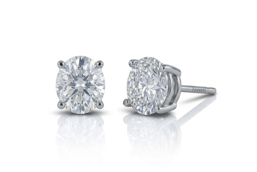 The Daily Glow Studs — 1ct Lab-Grown Oval Diamond Studs