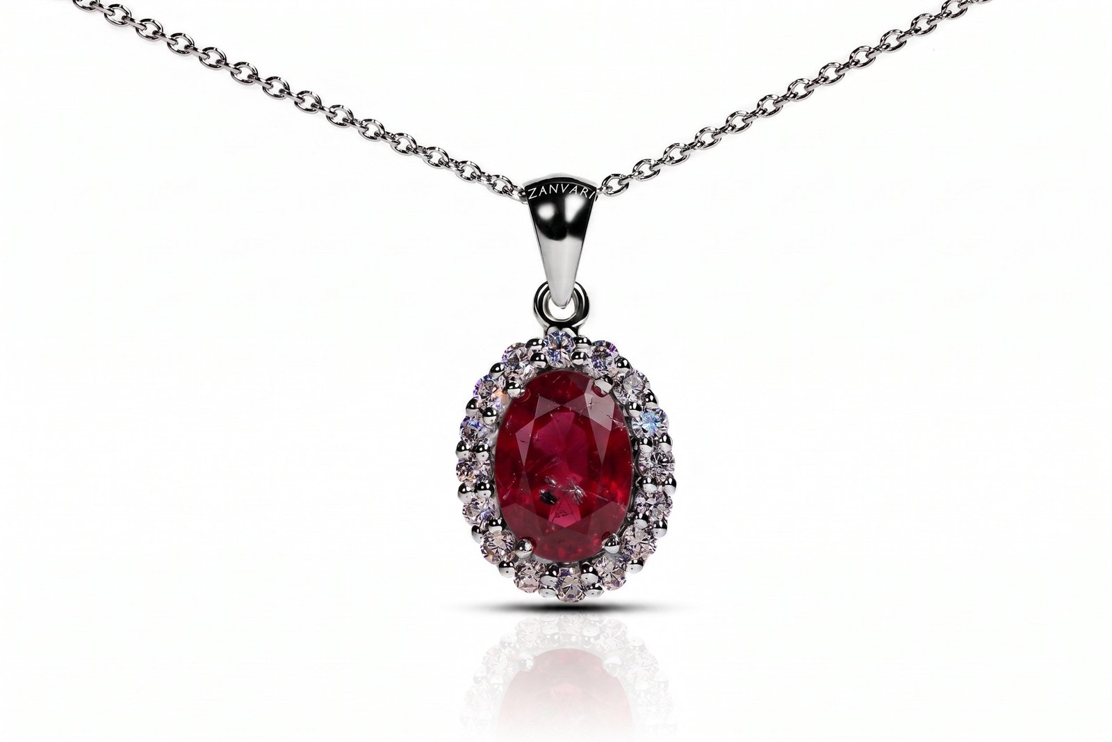 Jewel of Flame — 3-4 ct Natural Ruby Pendant in Sterling Silver