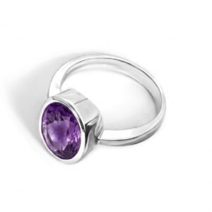 The Calm of Amethyst — Men's 5–8ct Natural Amethyst Ring in Sterling Silver
