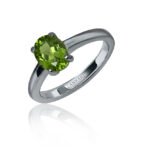 Meadow Dreams — 1–2ct Natural Peridot Ring in Sterling Silver Meadow Dreams — 1–2ct Natural Peridot Ring in Sterling Silver