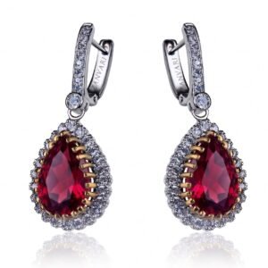 Hurrem Sultan — Lab-Created Ruby Earrings in Sterling Silver