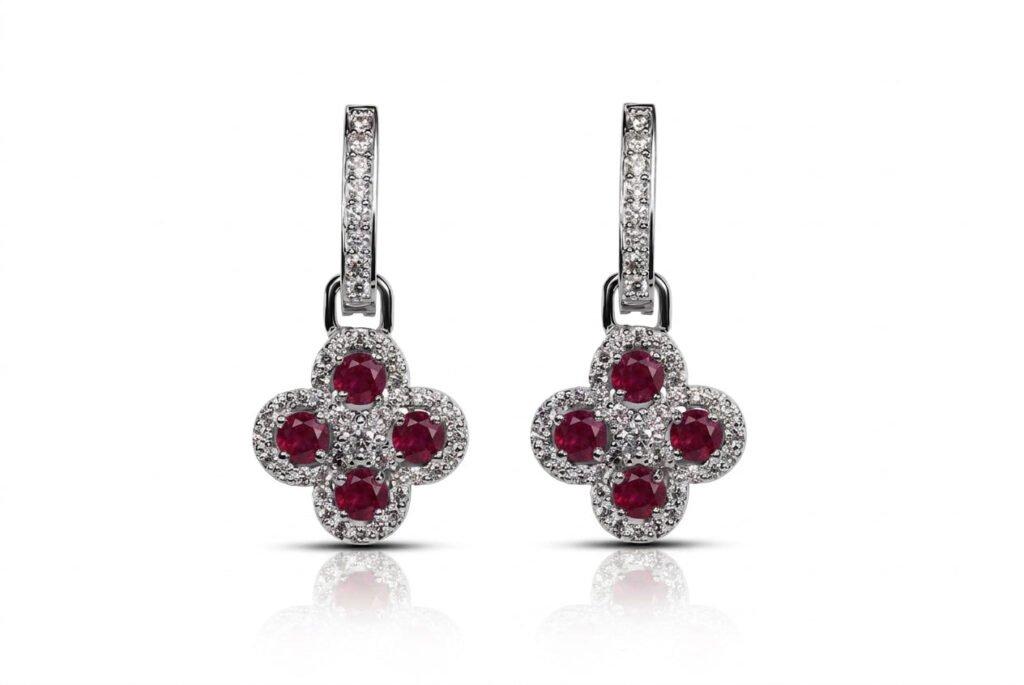 Ember Drops — Lab-Created Ruby Earrings Ember Drops — Lab-Created Ruby Earrings