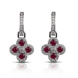 Ember Drops — Lab-Created Ruby Earrings