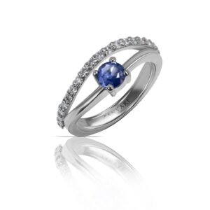 Ceylon Glow — Natural Ceylon Sapphire (Neelam) Ring in Sterling Silver