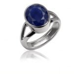 Sapphire Vanguard  — Men’s Natural Sapphire (Neelam) Bezel Ring in Sterling Silver