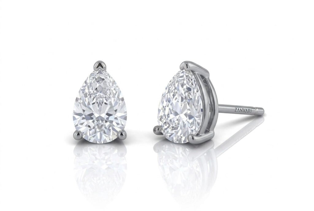 The Sweet Promise Studs — 1ct Lab-Grown Pear Cut Diamond Studs