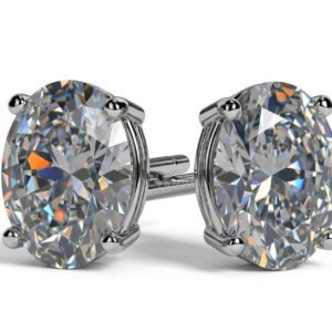 Truly Mine Studs— 1ct D/VVS1 GRA Graded Oval Cut Moissanite Studs