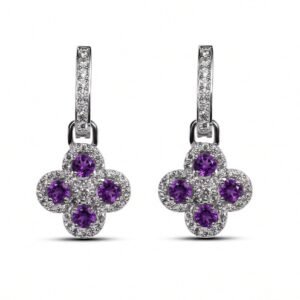 Violet Drops — Lab-Created Amethyst Earrings