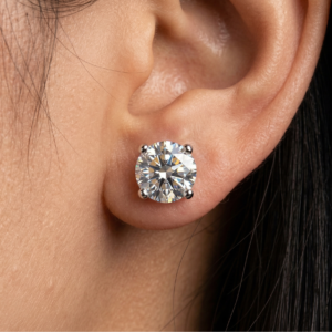 The Sparkle of Moissanite — 2ct GRA Certified Studs in Sterling Silver