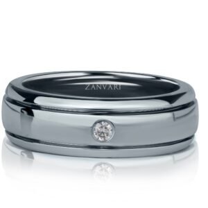 Ravah Diamond Band — Men's Natural Diamond Ring in Sterling Silver