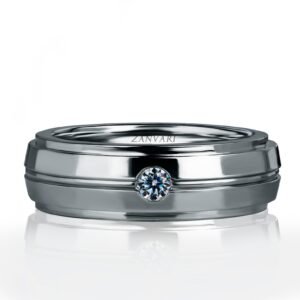 Vein of Love — Men's Natural Diamond Ring in Sterling Silver