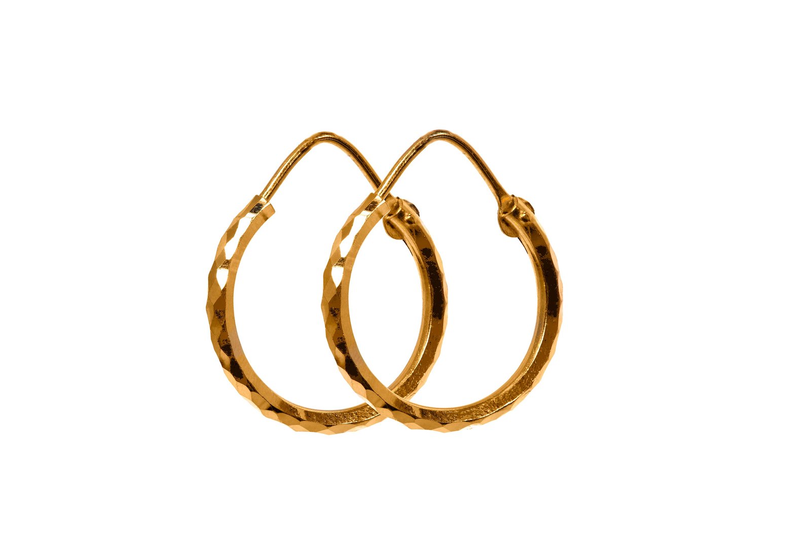 Golden Sunburst 22k Gold Bali Earrings